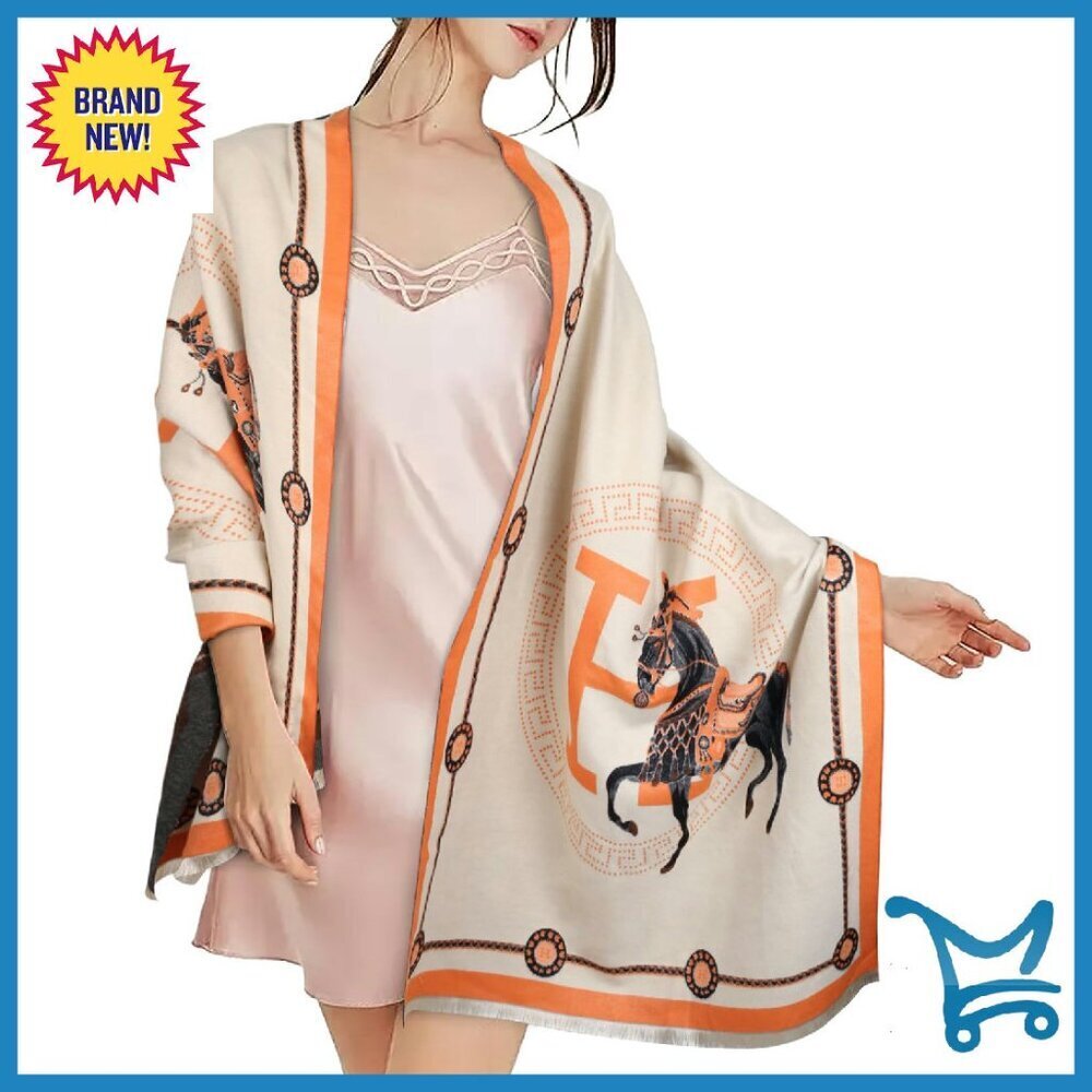 Silky Pashmina Shawl Wrap Poncho Cape 73.5" Cashmere Blend Evening Wear